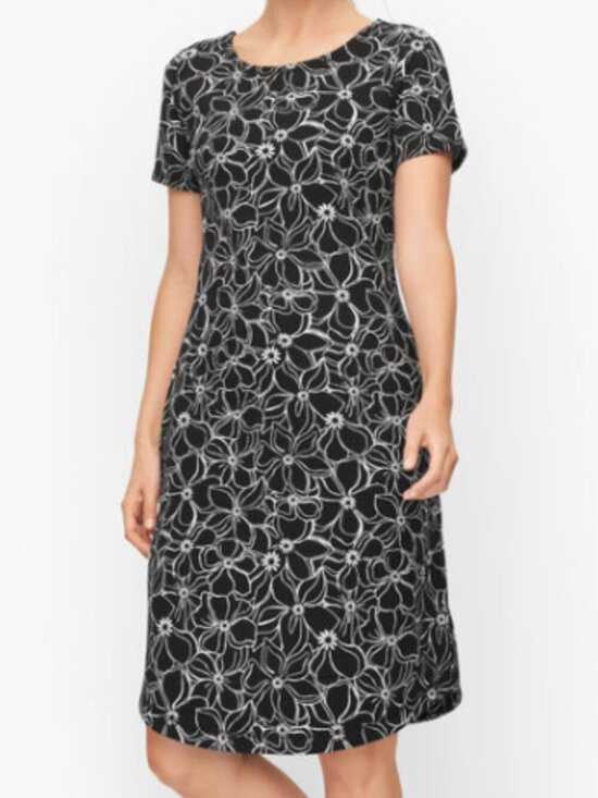 Talbots Dresses & Skirts - T by Talbots Cozy Crush Dress - Graphic Blooms